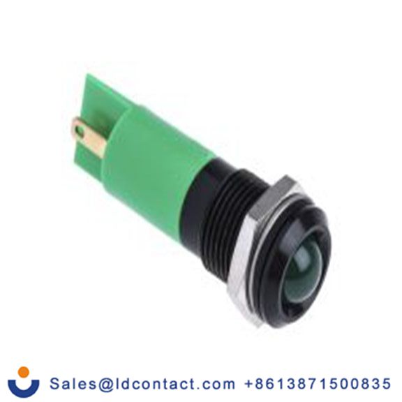 RS PRO 203-852  绿色 面板安装指示器, 24 V dc, 凸型边框, 黑色边框, IP40