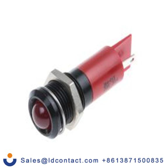 RS PRO 204-013  红色 面板安装指示器, 2 V dc 焊接片端接, 凸型边框