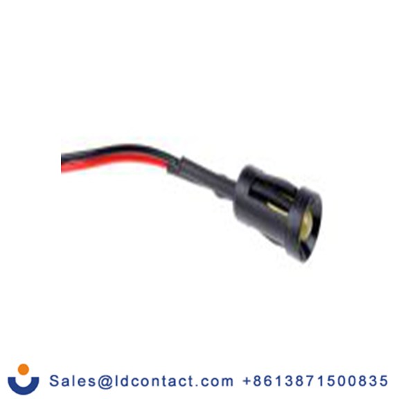 RS PRO 204-114  黄色 面板安装指示器, 24 V dc 导线端接, 凹入式边框, 黑色边框