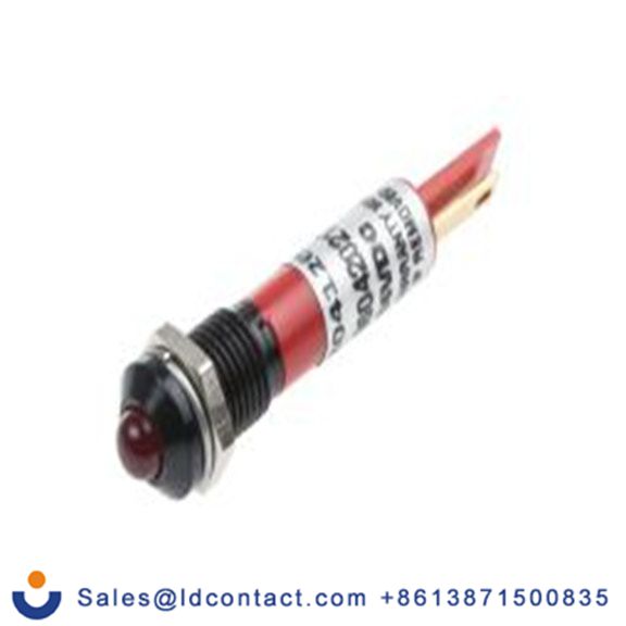 RS PRO 204-120  红色 面板安装指示器, 24 V dc 焊接片端接, 凸型边框