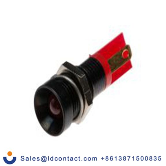 RS PRO 206-126  红色 面板安装指示器, 2 V dc 焊接片端接, 凹入式边框