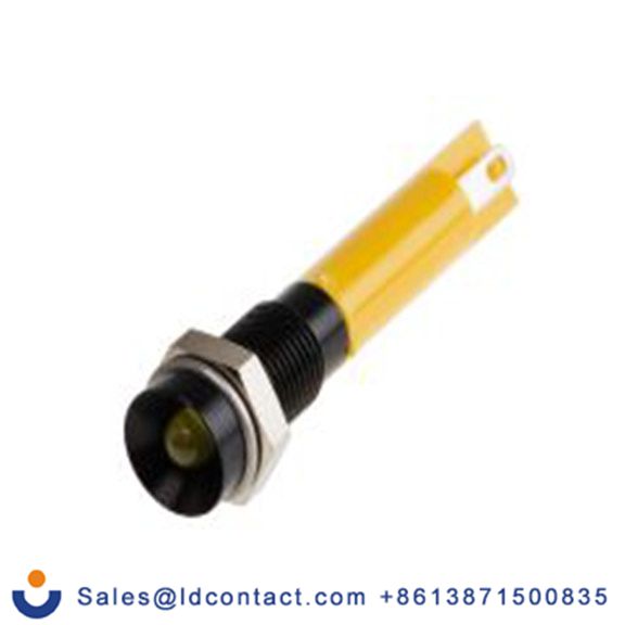 RS PRO 206-378  黄色 面板安装指示器, 24 V dc 焊接片端接, 凹入式边框, IP40