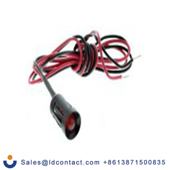 RS PRO 206-851  红色 面板安装指示器, 2 V dc 导线端接, 凹入式边框, 黑色边框