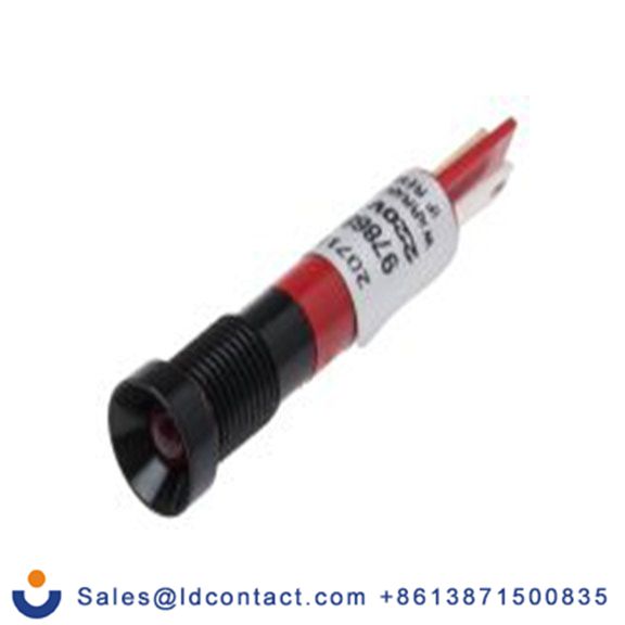 RS PRO 207-135  红色 面板安装指示器, 230 V ac, 凹入式边框, 黑色边框