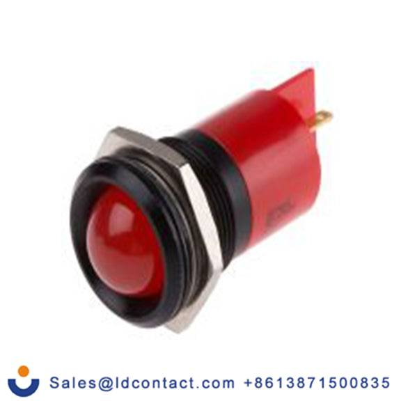 RS PRO 207-416  红色 面板安装指示器, 48 V dc, 65 V dc, 凸型边框, 黑色边框