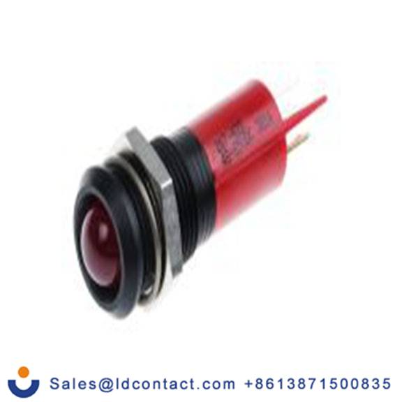 RS PRO 207-422  红色 面板安装指示器, 48 V dc, 65 V dc, 凸型边框, 黑色边框
