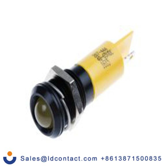 RS PRO 207-444  黄色 面板安装指示器, 48 V dc, 65 V dc, 凸型边框, 黑色边框
