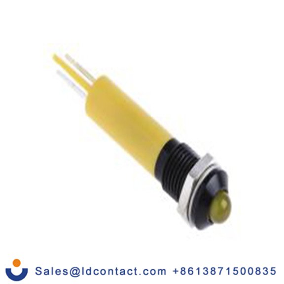 RS PRO 207-848  黄色 面板安装指示器, 24 V dc 焊接片端接, 凸型边框