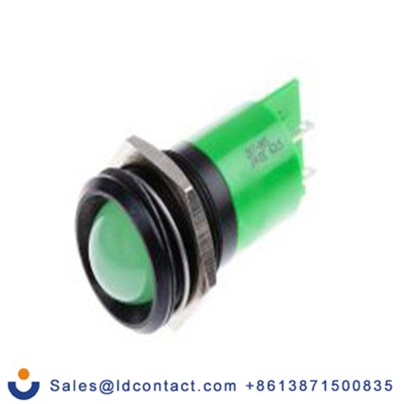 RS PRO 207-905  绿色 面板安装指示器, 24 V dc 焊接片端接, 凸型边框