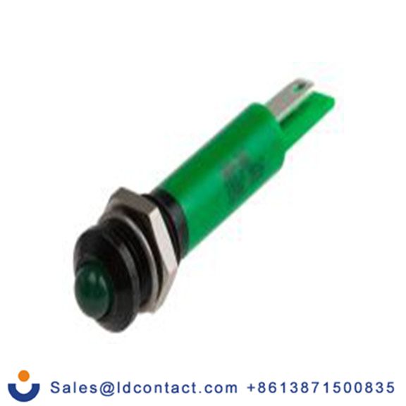 RS PRO 208-346  绿色 面板安装指示器, 12 V ac 焊接片端接, 凸型边框