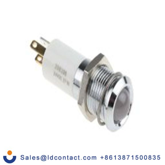 RS PRO 208-396  绿色, 黄色, 红色 面板安装指示器, 24 V dc 焊接片端接, 凸型边框, 银色边框 面板安装