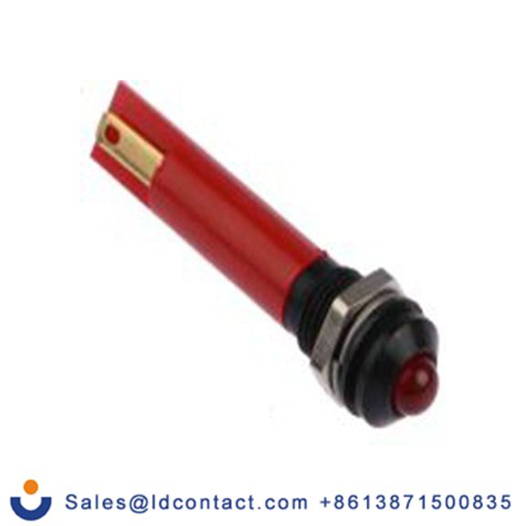 RS PRO 209-399  红色 面板安装指示器, 230 V ac, 凸型边框, 黑色边框