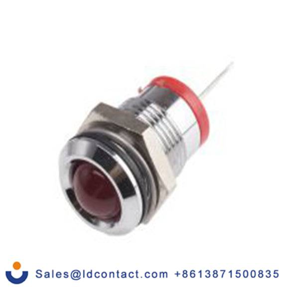 RS PRO 209-579  红色 面板安装指示器, 2 V dc, 凸型边框, 银色边框