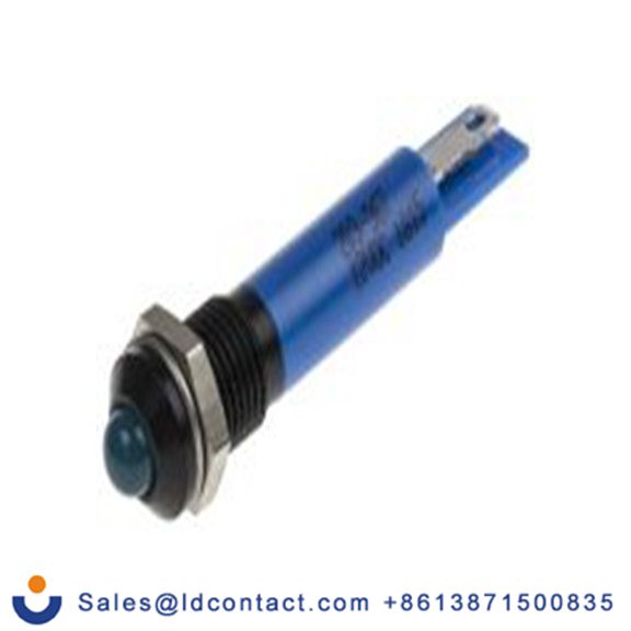 RS PRO 209-967  蓝色 面板安装指示器, 12 V dc 焊接片端接, 凸型边框