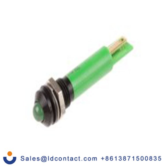 RS PRO 210-513  绿色 面板安装指示器, 110 V ac 焊接片端接, 凸型边框