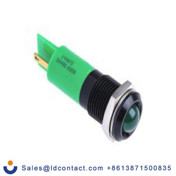 RS PRO 210-872  绿色 面板安装指示器, 24 V dc 焊接片端接, 凸型边框