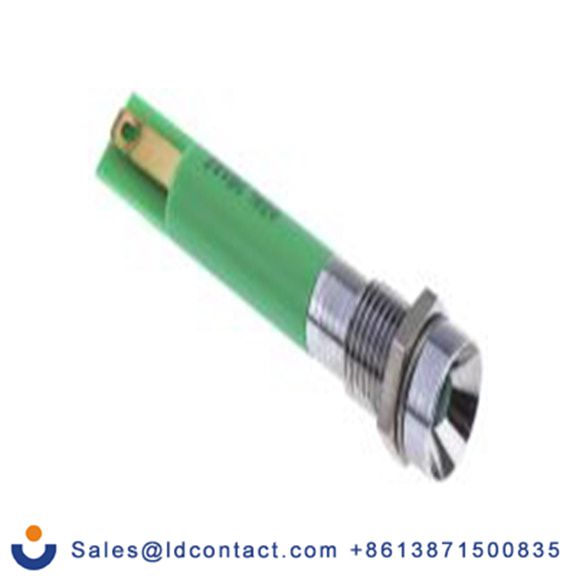 RS PRO 210-967  绿色 面板安装指示器, 24 V dc 焊接片端接, 凹入式边框, 银色边框, IP40