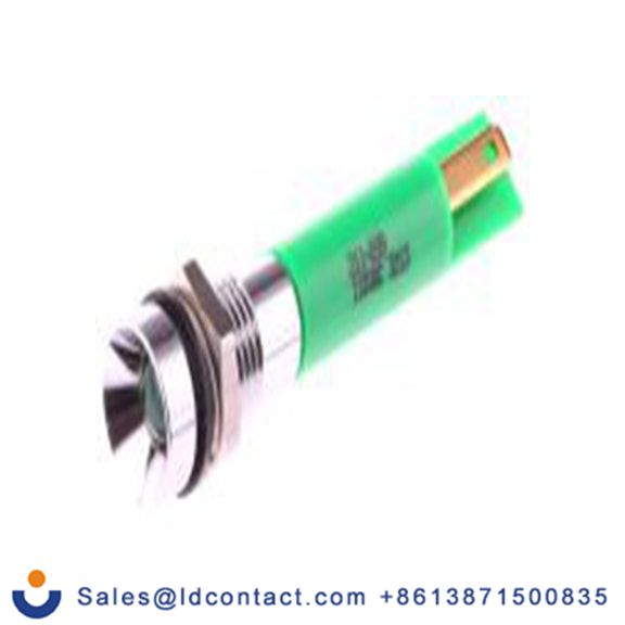 RS PRO 211-099  绿色 面板安装指示器, 110 V ac 焊接片端接, 凹入式边框, 银色边框