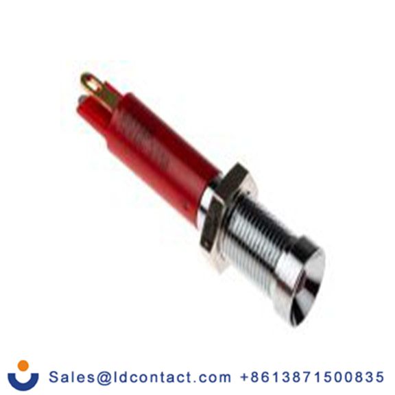 RS PRO 211-156  红色 面板安装指示器, 12 V dc 焊接片端接, 凹入式边框, 银色边框 面板安装