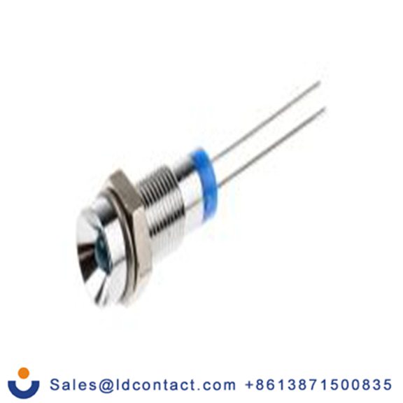 RS PRO 211-803  蓝色 面板安装指示器, 2 V dc 引线端接, 凹入式边框, 银色边框 面板安装