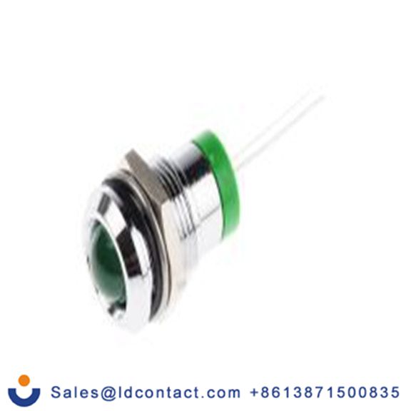 RS PRO 211-948  绿色 面板安装指示器, 2 V dc, 凸型边框, 银色边框