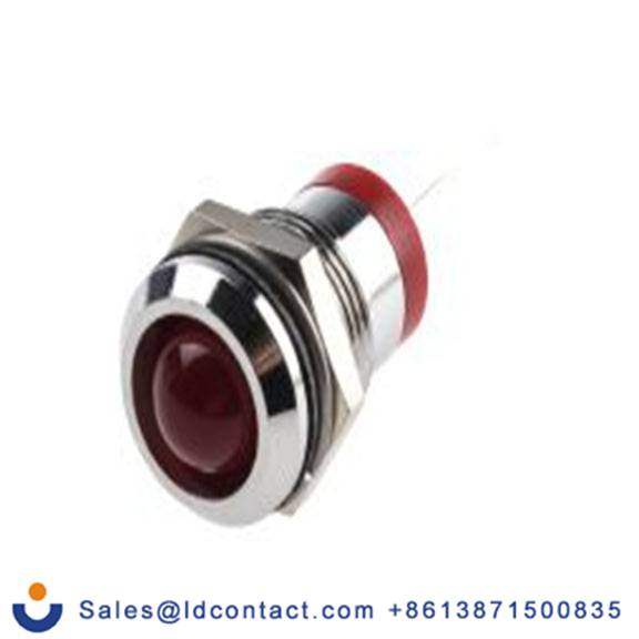 RS PRO 211-954  红色 面板安装指示器, 2 V dc, 凸型边框, 银色边框