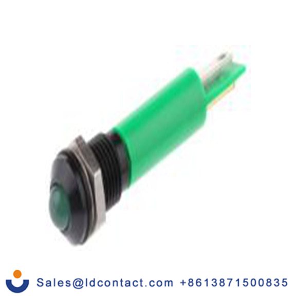 RS PRO 212-200  绿色 面板安装指示器, 24 V dc 焊片端接, 凸型边框, IP40