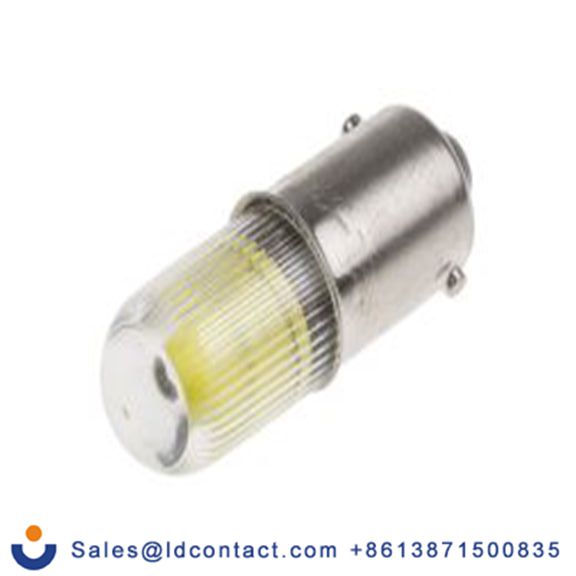 RS PRO 207-270  黄色 面板安装指示器, 6 V dc 导线端接, 凸型边框, 黑色边框