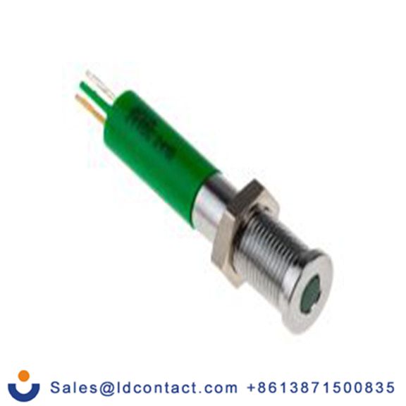 RS PRO 700-1583  绿色 面板安装指示器, 24 V dc 焊接片端接, 平齐边框, 银色边框, IP40