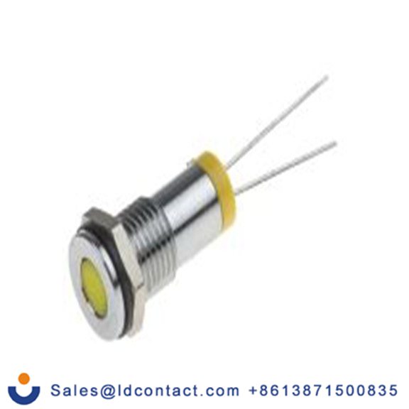 RS PRO 700-1656  黄色 面板安装指示器, 2 V dc, 平齐边框, 银色边框, IP40