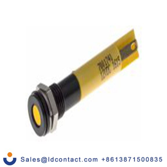 RS PRO 700-1741  黄色 面板安装指示器, 12 V dc 焊接片端接, 平齐边框, IP40