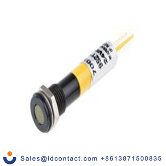 RS PRO 700-1754  黄色 面板安装指示器, 24 V dc 焊接片端接, 平齐边框, IP40