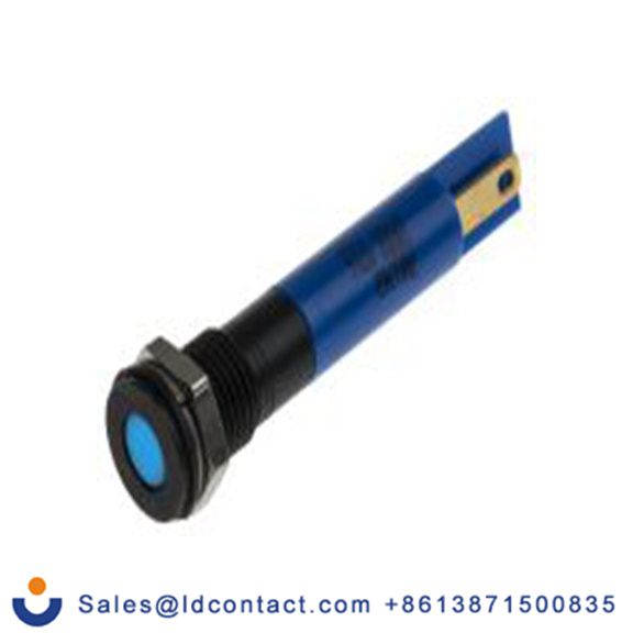 RS PRO 700-1763  蓝色 面板安装指示器, 24 V dc 焊接片端接, 平齐边框, IP40