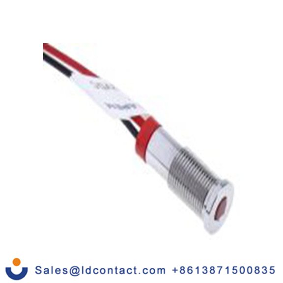 RS PRO 700-1791  红色 面板安装指示器, 2 V dc 导线端接, 平齐边框, 银色边框, IP40