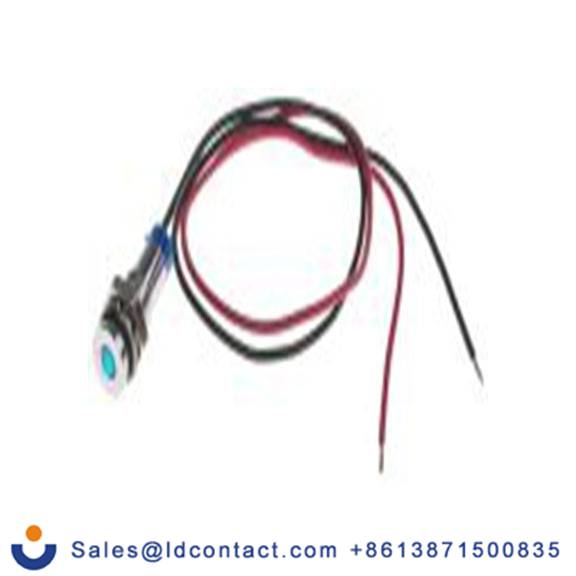 RS PRO 700-1808  蓝色 面板安装指示器, 2 V dc 导线端接, 平齐边框, 银色边框, IP40
