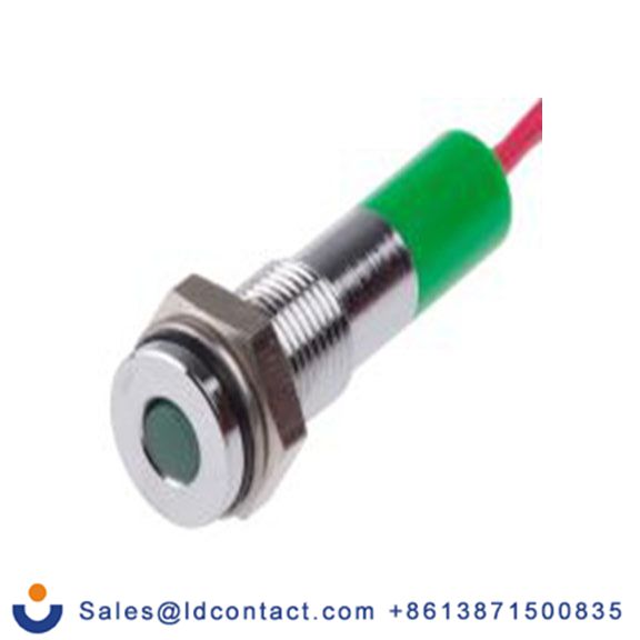 RS PRO 700-1827  绿色 面板安装指示器, 24 V dc 导线端接, 平齐边框, 银色边框, IP40