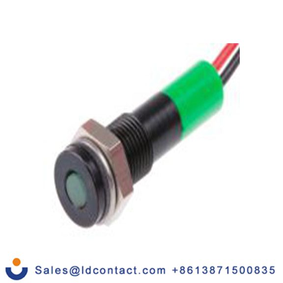 RS PRO 700-1864  绿色 面板安装指示器, 12 V dc 导线端接, 平齐边框, IP40