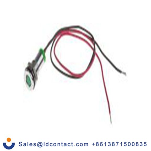 RS PRO 700-1895  绿色 面板安装指示器, 2 V dc 导线端接, 平齐边框, 银色边框, IP40
