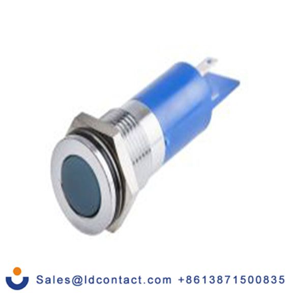 RS PRO 703-9046  蓝色 面板安装指示器, 36 V dc, 6 V dc 焊接片端接, 平齐边框, 银色边框, IP40