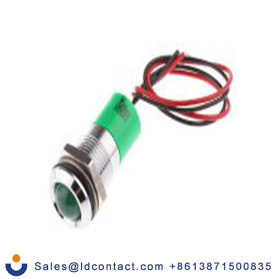 RS PRO 722-7407  绿色 面板安装指示器, 24 V dc 导线端接, 凸型边框, 银色边框, IP40