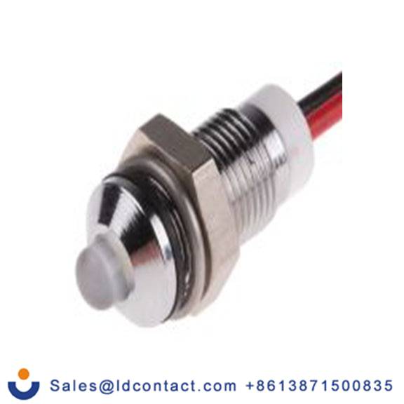 RS PRO 722-7681  白色 面板安装指示器, 2 V dc 导线端接, 凸型边框, 银色边框, IP40