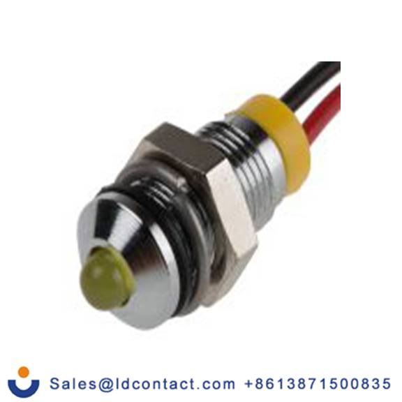 RS PRO 722-7684  黄色 面板安装指示器, 2 V dc 导线端接, 凸型边框, 银色边框, IP40