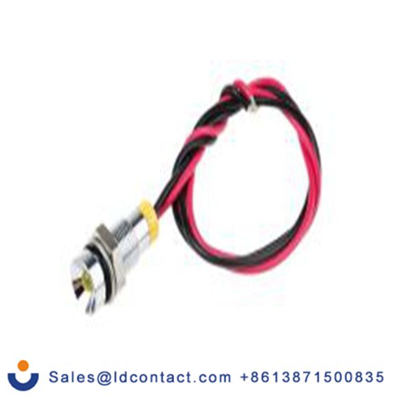 RS PRO 722-7697  黄色 面板安装指示器, 2 V dc 导线端接, 凹入式边框, 银色边框, IP40