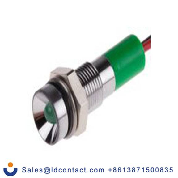 RS PRO 204-085  红色 面板安装指示器, 24 V dc 导线端接, 凹入式边框, 黑色边框