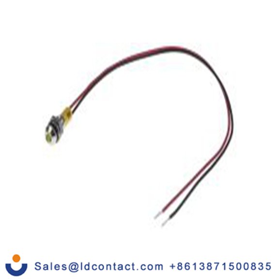 RS PRO 722-7805  黄色 面板安装指示器, 24 V dc 导线端接, 凸型边框, 银色边框, IP40