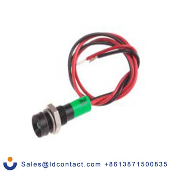 RS PRO 722-7845  绿色 面板安装指示器, 24 V dc 导线端接, 凹入式边框, IP40