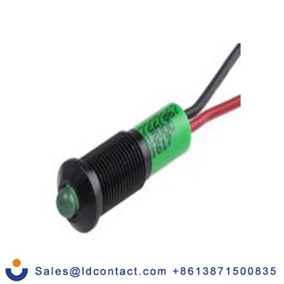 RS PRO 722-7867  绿色 面板安装指示器, 12 V dc 导线端接, 凸型边框, IP40
