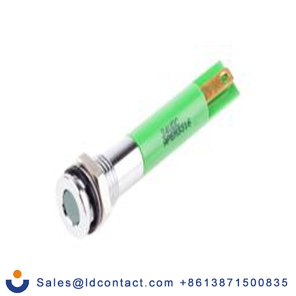 RS PRO 838-5586  绿色 面板安装指示器, 24 V dc 焊片端接, 平齐边框, 银色边框, IP40