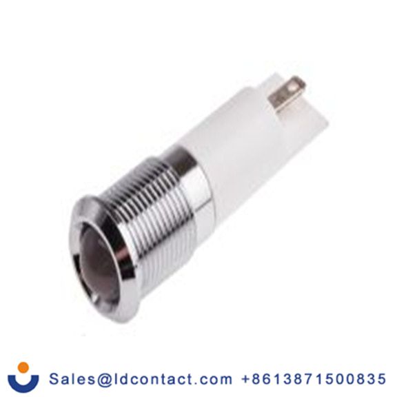 RS PRO 848-4614  白色 面板安装指示器, 220 V ac 焊片端接, 凸型边框, 银色边框, IP40