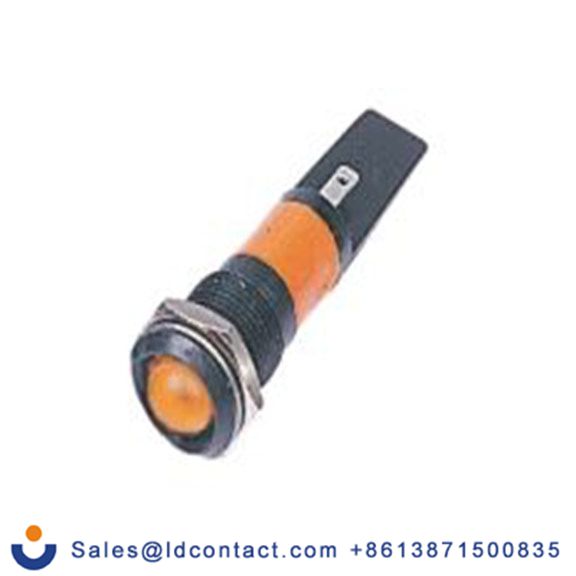 RS PRO 210-939  橙色 面板安装指示器, 110 V ac 焊接片端接, 凸型边框, 黑色边框, IP40